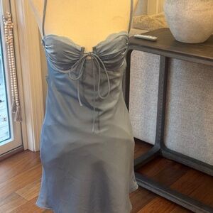 Cotton Candy Light Blue Satin Dress